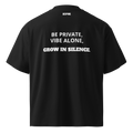 GROW IN SILENCE Oversized Graphic Tee | Heavyweight Drop Shoulder Streetwear