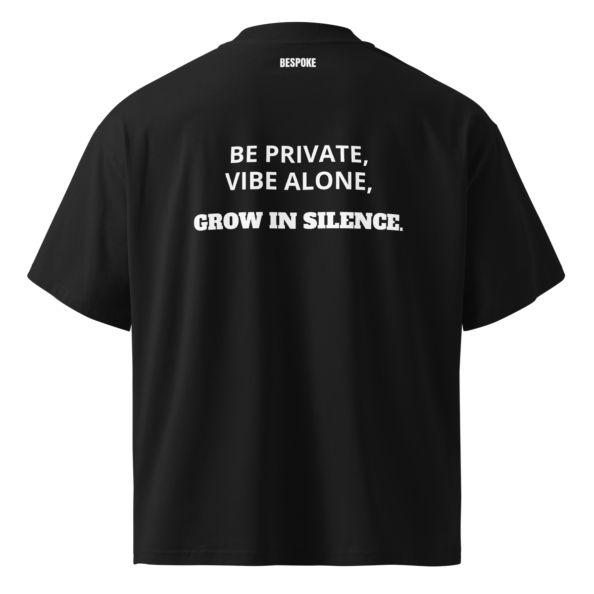 GROW IN SILENCE Oversized Graphic Tee | Heavyweight Drop Shoulder Streetwear