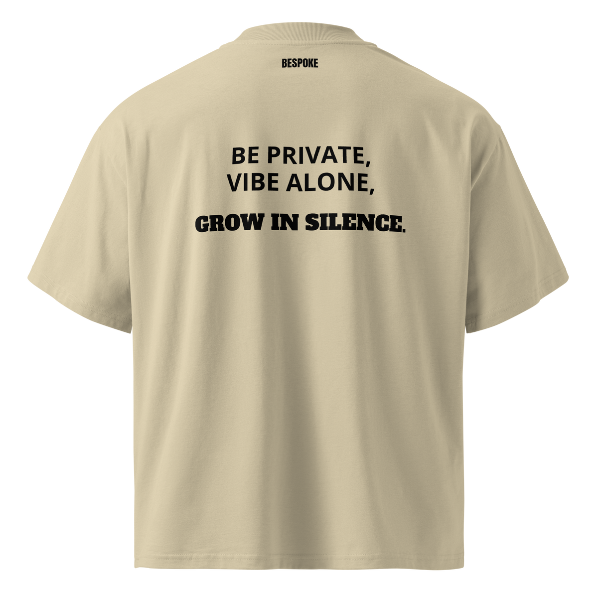 GROW IN SILENCE Oversized Graphic Tee | Heavyweight Drop Shoulder Streetwear