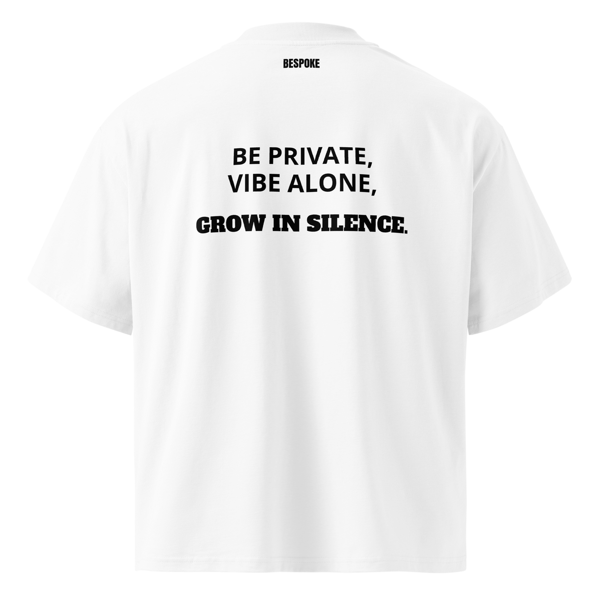 GROW IN SILENCE Oversized Graphic Tee | Heavyweight Drop Shoulder Streetwear